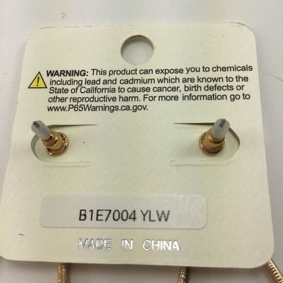 Boho Influence Oval Hoop Circle Dangle Post Earrings Gold-tone/Capiz Shell - Picture 3 of 5